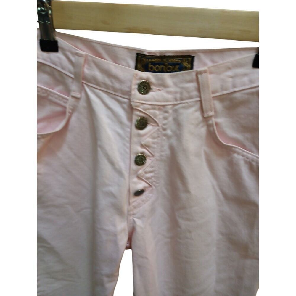 Bonjour Vintage 80's Button Fly Pink mom Jeans Size 6 Gem